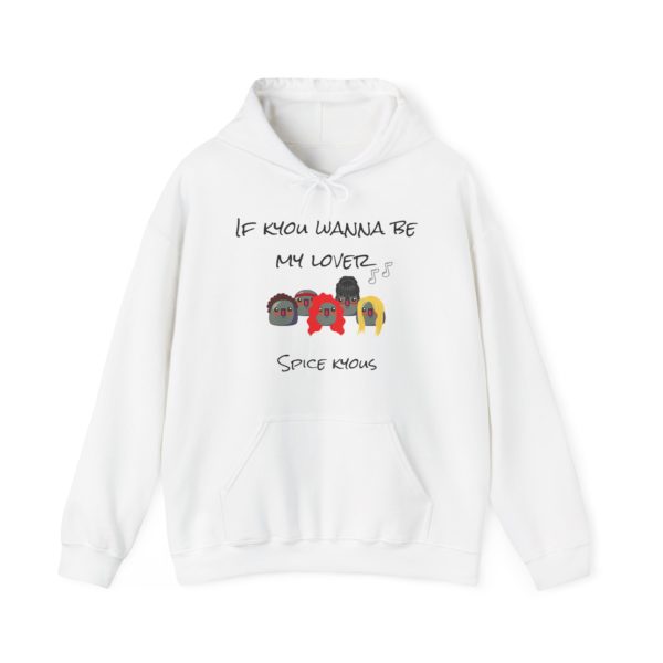 Funny "If Kyou Wanna Be My Lover" hoodie with five Kyous dressed as the Spice Girls