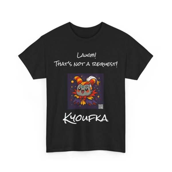 Kyoufka T-shirt – Mad Clown of the Kyous (QR code laugh included) 🎭🪨📱 - Image 3