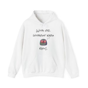 Hoodie with Kyou in sunglasses and phrase "With or Without Kyou"