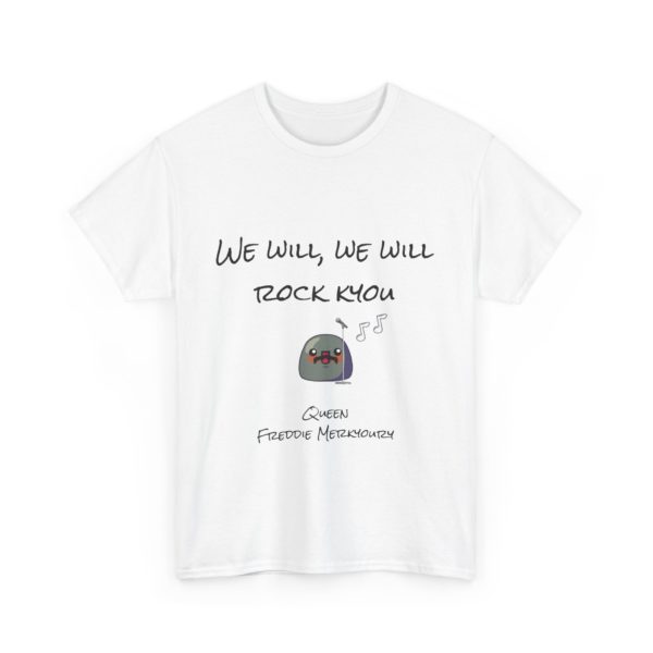 "We Will, We Will Rock Kyou" T-Shirt – A Freddie Merkyoury Tribute! 🎤🔥 - Image 3