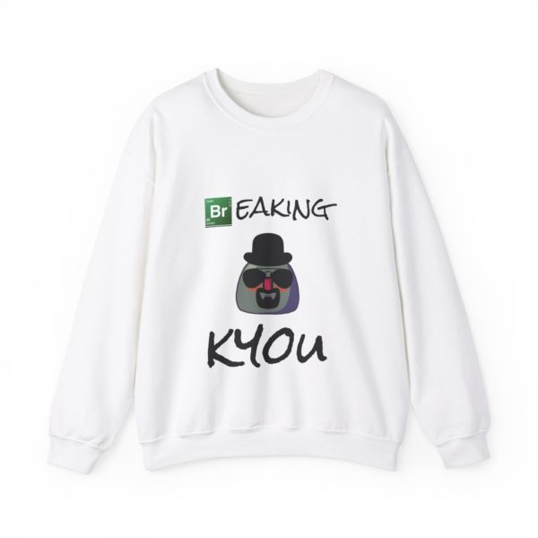 Funny "Breaking Kyou" sweatshirt with Kyou dressed like Heisenberg in green haze