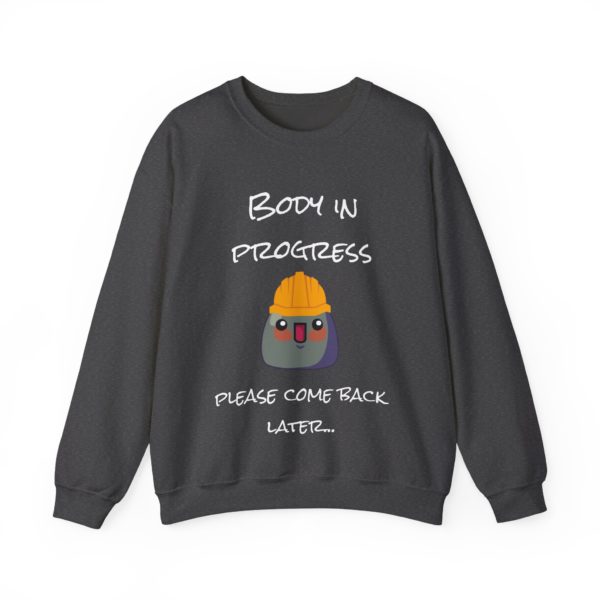 "Body in Progress, Please Come Back Later" Sweatshirt – Under Kyoustruction Edition 🛠️💪 - Image 9