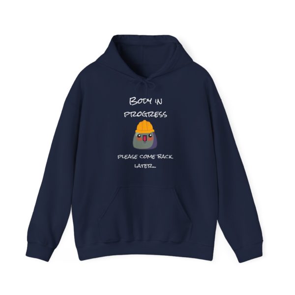 "Body in Progress, Please Come Back Later" Hoodie – Kyoubuilder Edition 🚧💛 - Image 13