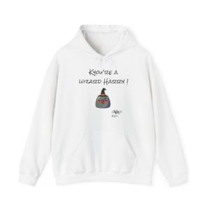 Funny "Kyou’re a Wizard, Harry" hoodie with a Kyou wearing a wizard hat and lightning scar