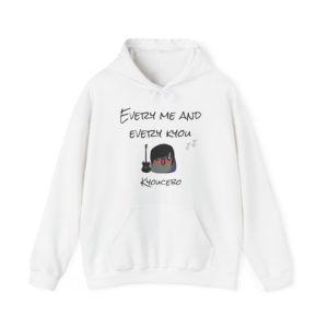 Funny "Every Me and Every Kyou" hoodie with a Kyou in a black wig and holding a guitar
