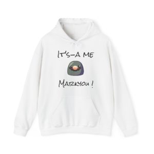 Funny "It-a Me, Markyou!" hoodie with a Kyou wearing Mario’s mustache and nose