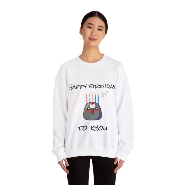 "Happy Birthday to Kyou!" Sweatshirt – Cake Has Never Looked So Weird 🎂🪨 - Image 4