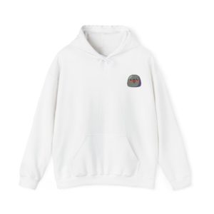 Minimalist hoodie with small Kyou logo over the heart area