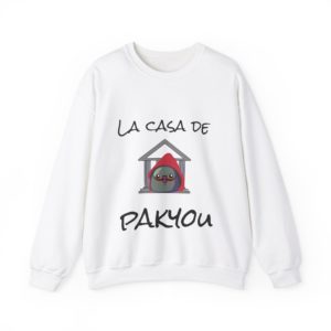 Sweatshirt with Kyou in red hoodie and the text "La Casa de Pakyou"