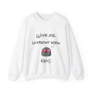 Sweatshirt with Kyou in sunglasses and phrase "With or Without Kyou"