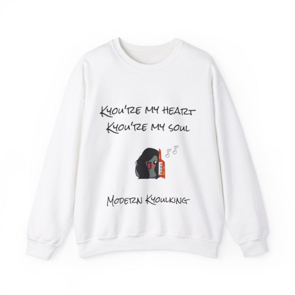 Funny "Kyou’re My Heart, Kyou’re My Soul" sweatshirt with a Kyou playing a keytar
