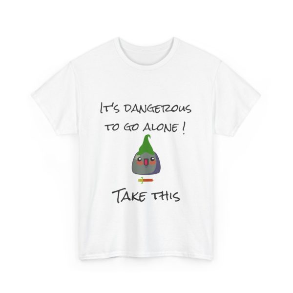 "It’s Dangerous to Go Alone – Take Kyou!" T-Shirt – Retro Quest Edition 🗡️🪨 - Image 3