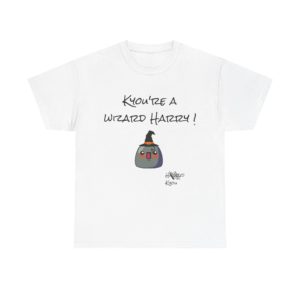 T-shirt with Kyou in wizard hat and scar saying "Kyou’re a Wizard, Harry"